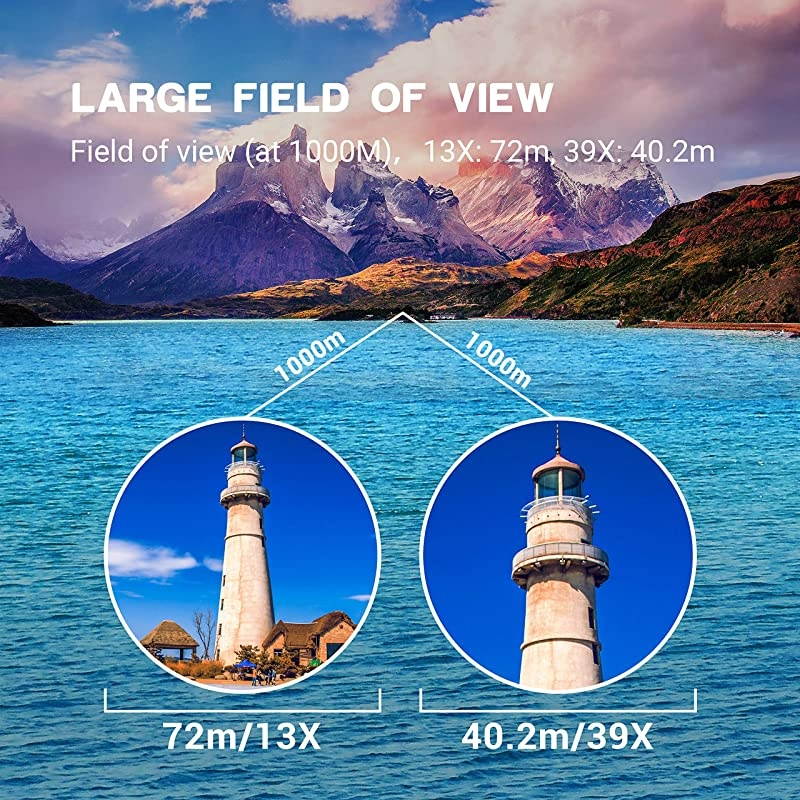 Astronomy Binoculars 13-39X70 Zoom Giant Binoculars with Tripod Adapter Phone Adapter and Case Binoculars for Bird Watching Hunting and Stargazing