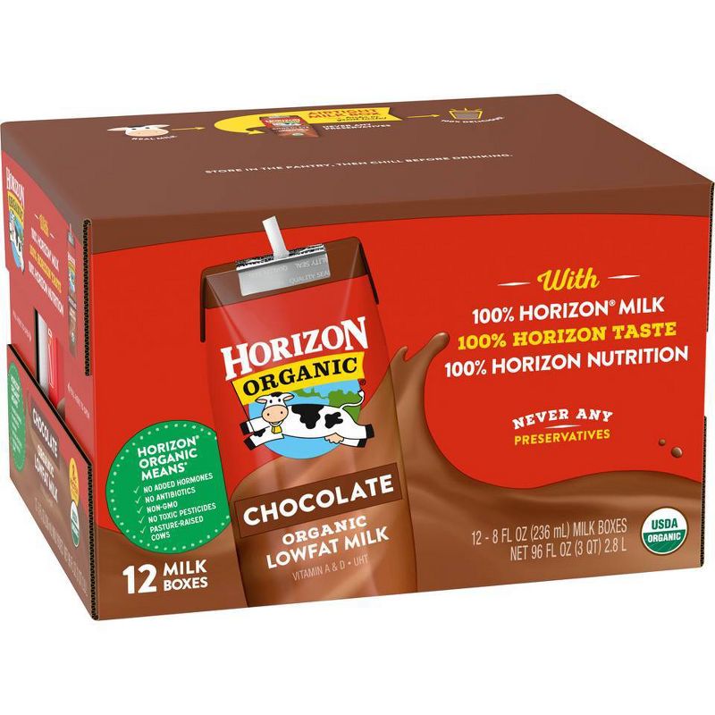 Horizon Organic Chocolate Low-fat Milk - 12ct