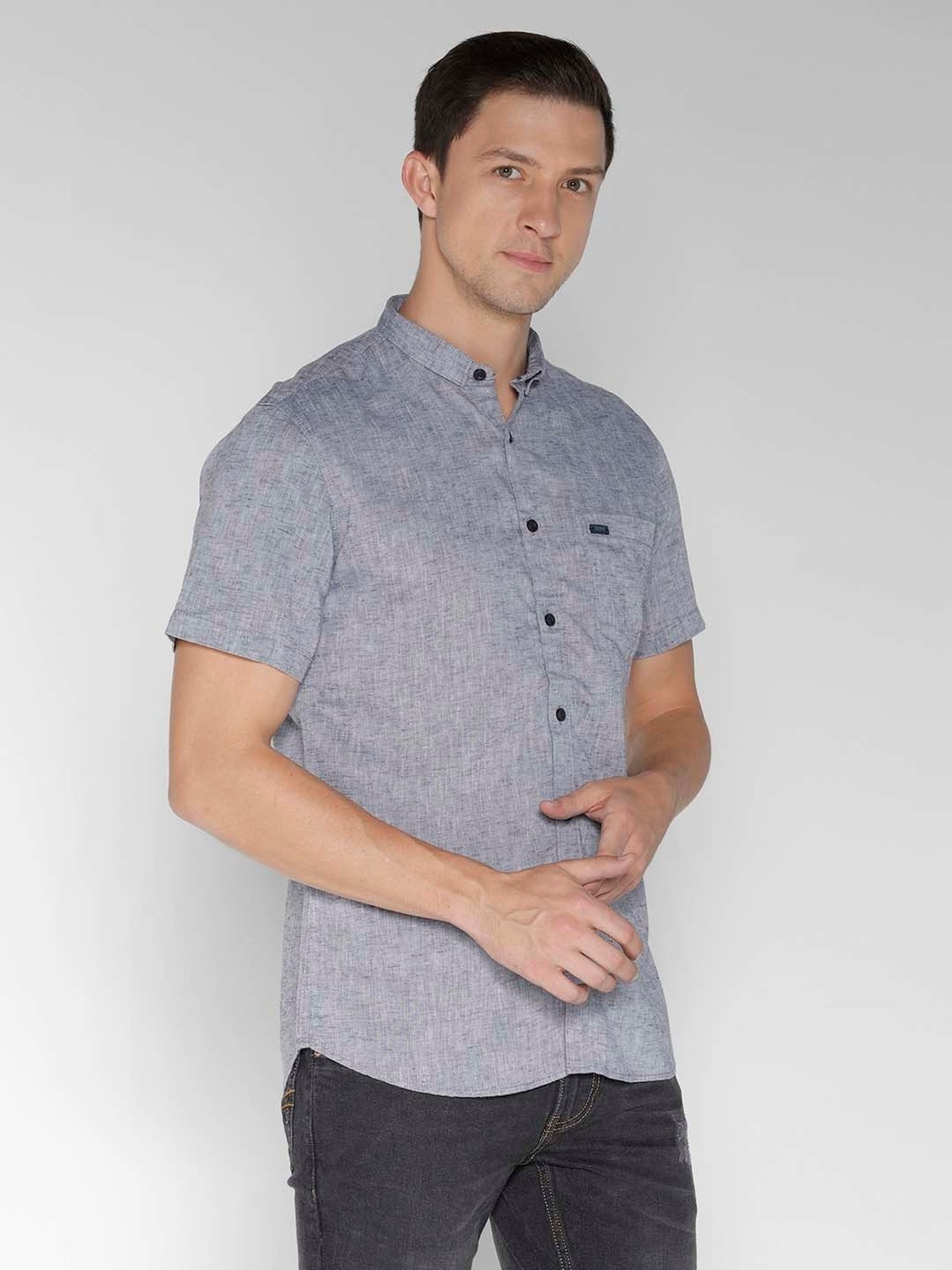 Identiti Blue Slim Fit Shirt