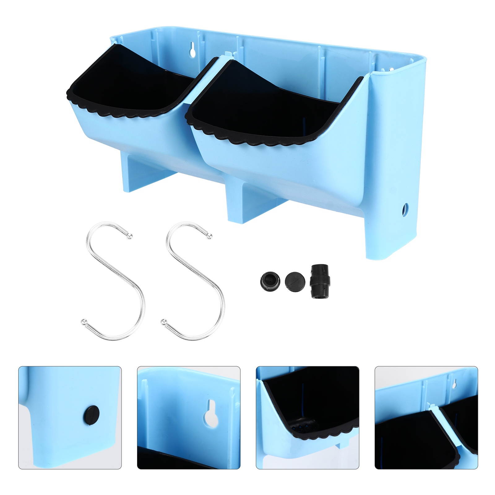 1 Set Colored Plastic Stackable Flowerpot Vertical Greening Pot for Home Garden Yard