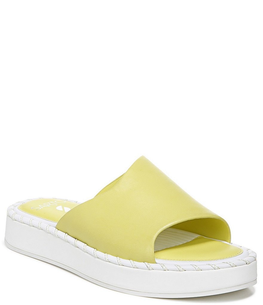 Sarto by Franco Sarto Zoe Leather Platform Slides