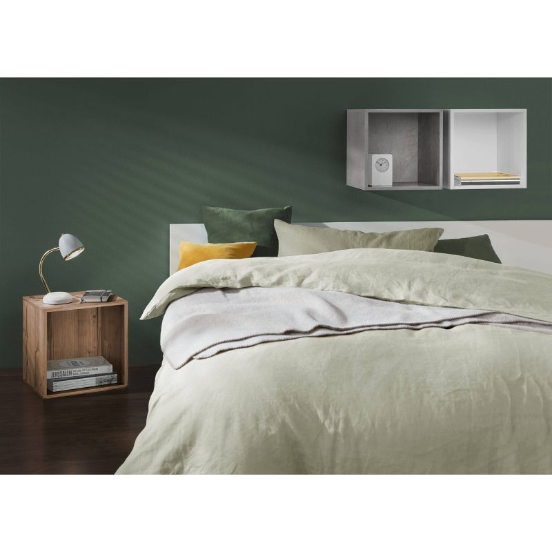 14.8" x 12.8" Wall Shelf Cube Gray - Dolle Shelving