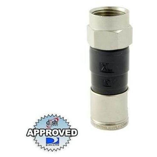 Steren Ppc-Ex6Xl F-Compression Rg6 Quad Connector, 50-Pack