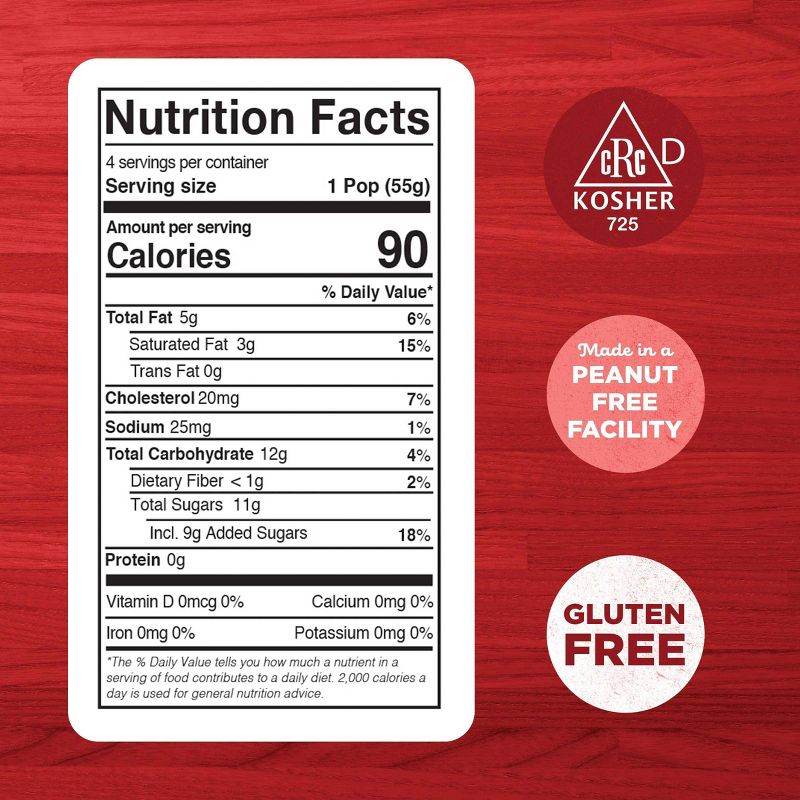 JonnyPops Strawberries & Cream Frozen Fruit Bars - 4pk/8.25oz