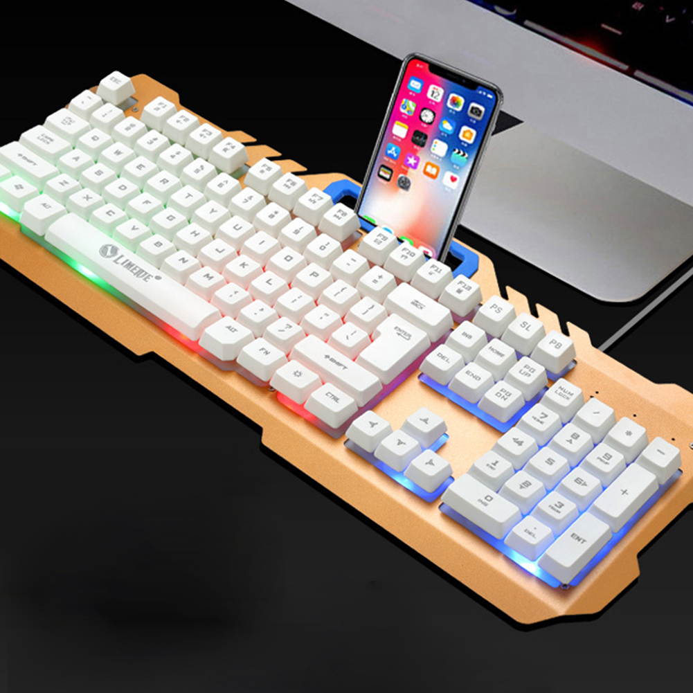 Rainbow Backlight Wired Gaming Keyboard T21 Keyboard Mechanical Touch Wired Luminous Game