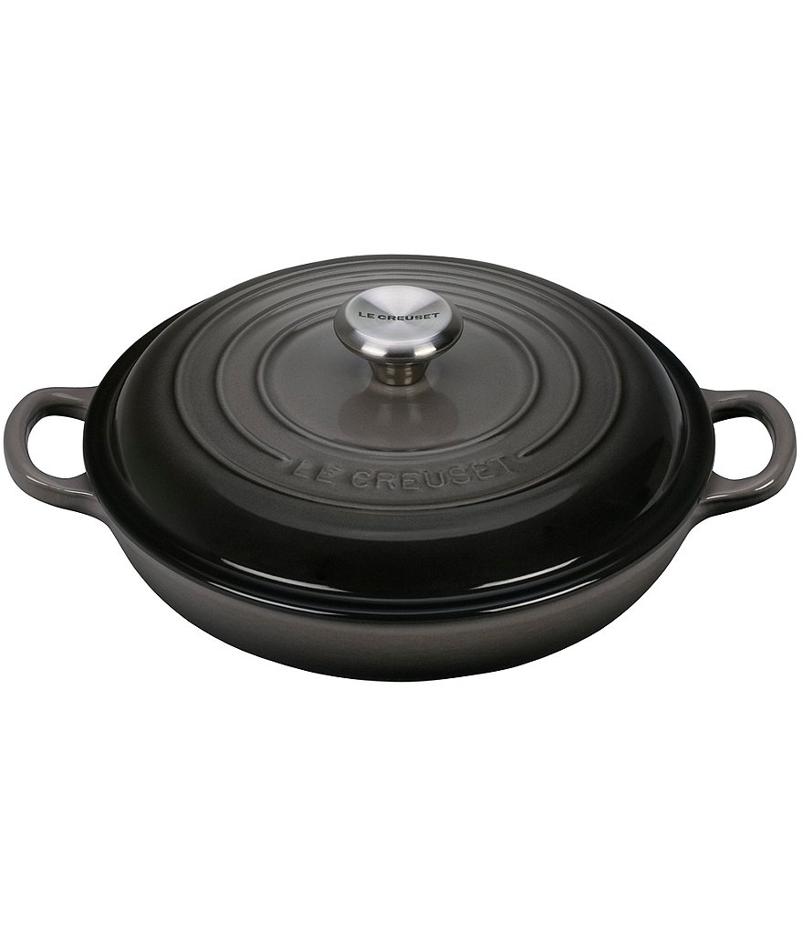 Le Creuset Signature 1.5 Qt Enameled Cast Iron Braiser Stainless Steel Knob