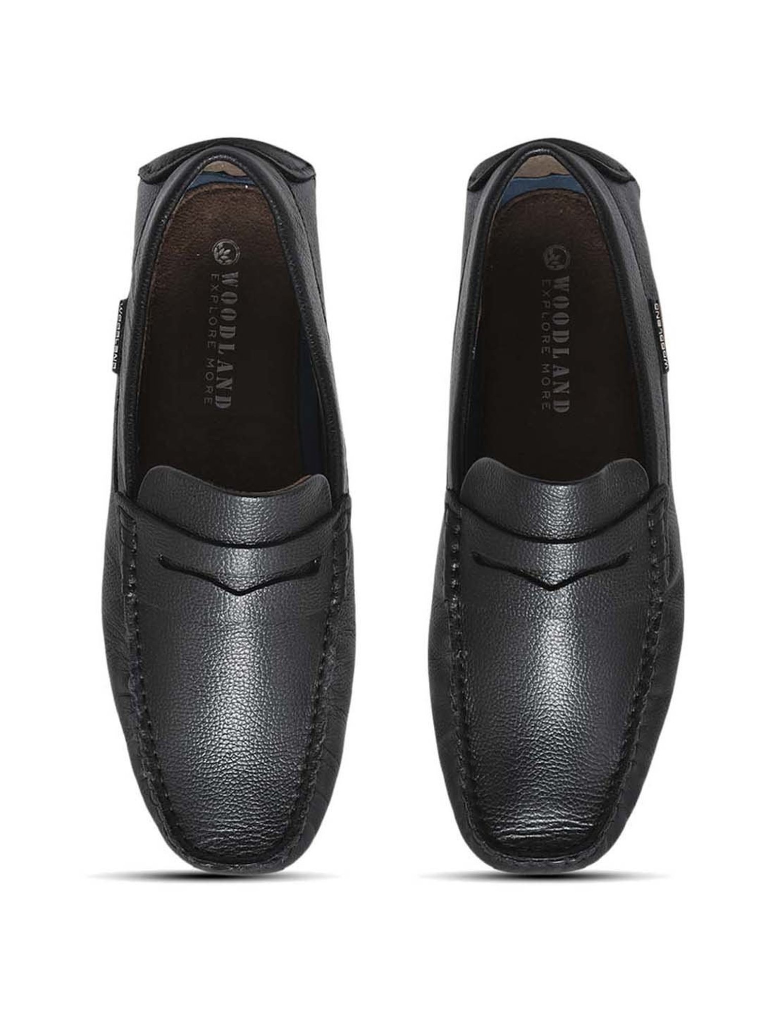 Woodland Men's Black Casual Loafers