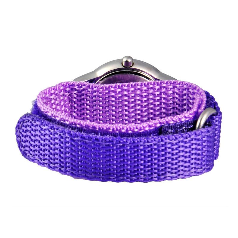 Girls' Red Balloon Love Owl Stainless Steel Time Teacher Watch - Purple