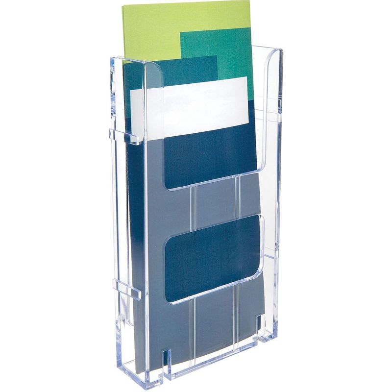 Deflecto Literature Holder Leaflet 1-1/4"x4-3/8"x8" Clear 771901