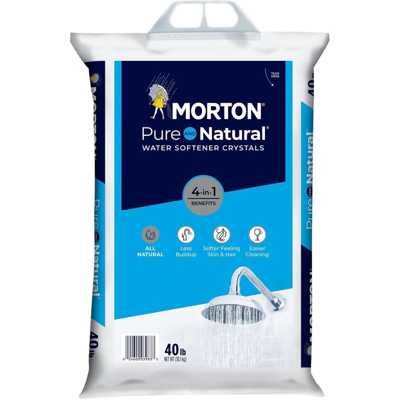 Pure and Natural Water Softener Salt Crystals - 40lbs - Morton