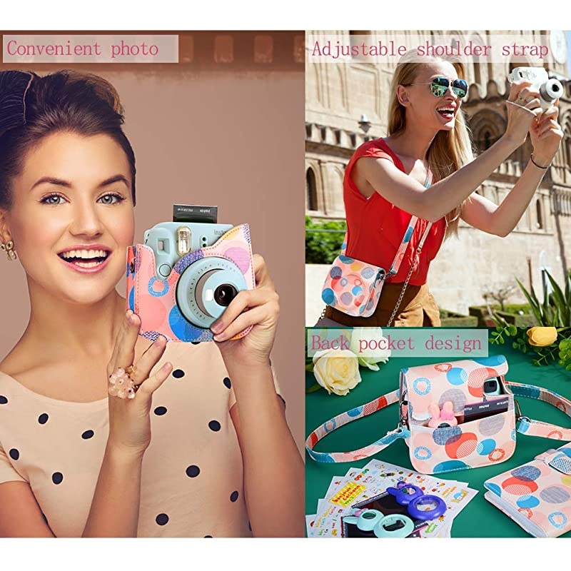 Instax Mini 9 Camera Accessories Bundles Compatible with Fujifilm Instax Mini 9 Mini 8 Mini 8+ Camera with Mini 9 Case108 Photos Mini Photo Albumetc Foam14 Items