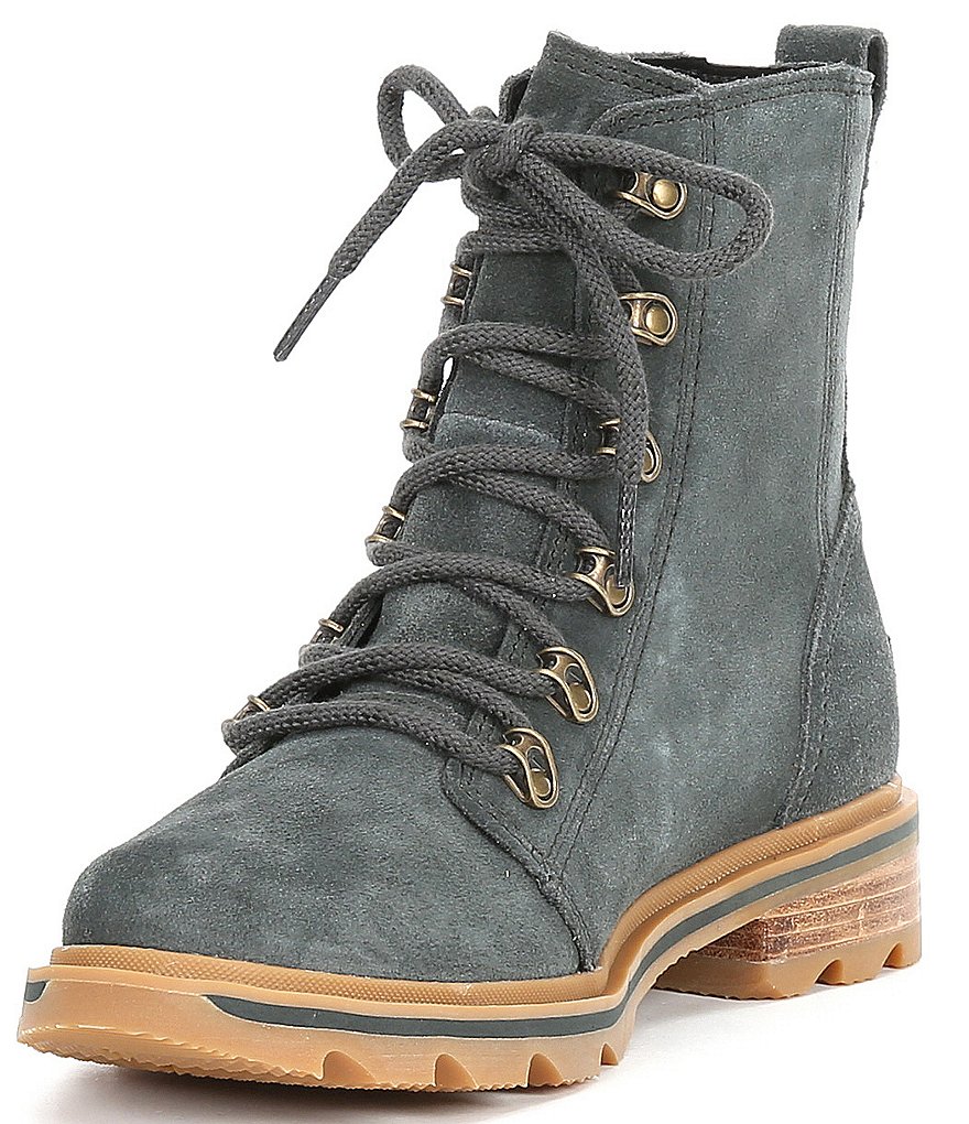Sorel Lennox Waterproof Suede Lace-Up Booties