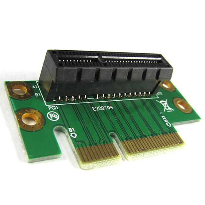 Wholesale 50 pcs - PCI Express (PCI-E) 4x Adapter Riser Card 90 Degree For 1U 2U Server Chassis,90 degree right angle adapter card.PCI Express (PCIe) 4X