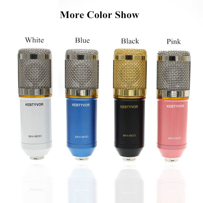 BM 800 Professional Condenser Microphone bm800 Audio Vocal recording for Computer karaoke Phantom power pop filter Sound card