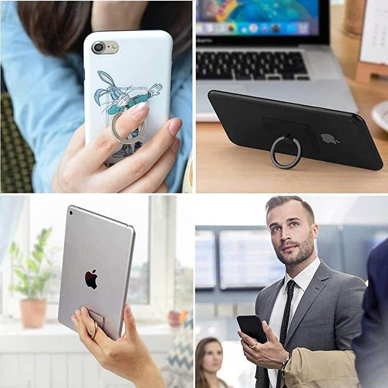 Phone Ring Holder, Transparent Phone Ring Holder 360&deg;Rotation Finger Ring Stand Phone Ring Grip Compatible with Almost All Phones/Phone Cases (Round)
