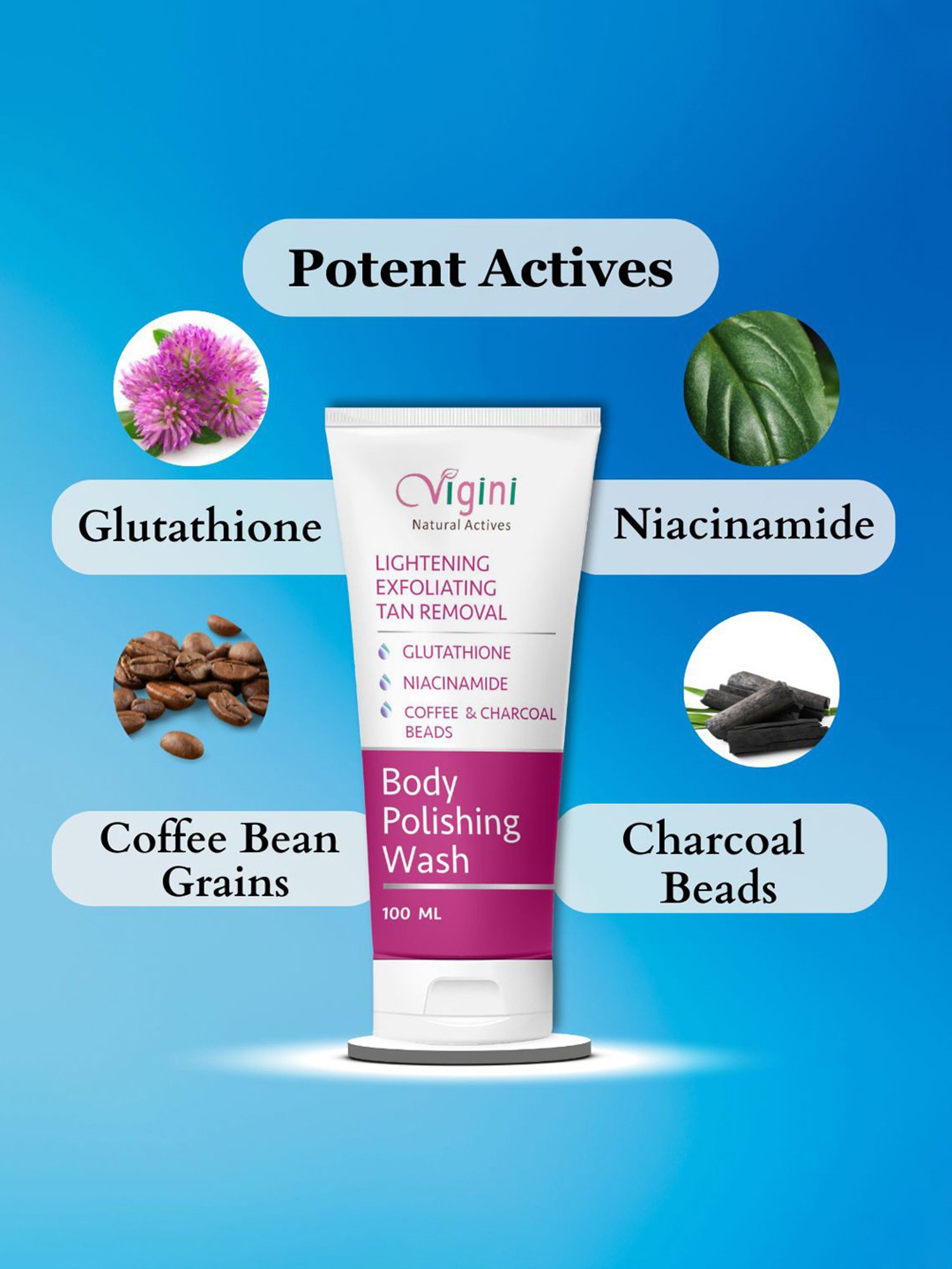 Vigini Body Polishing Wash & Body Polishing Cream Combo
