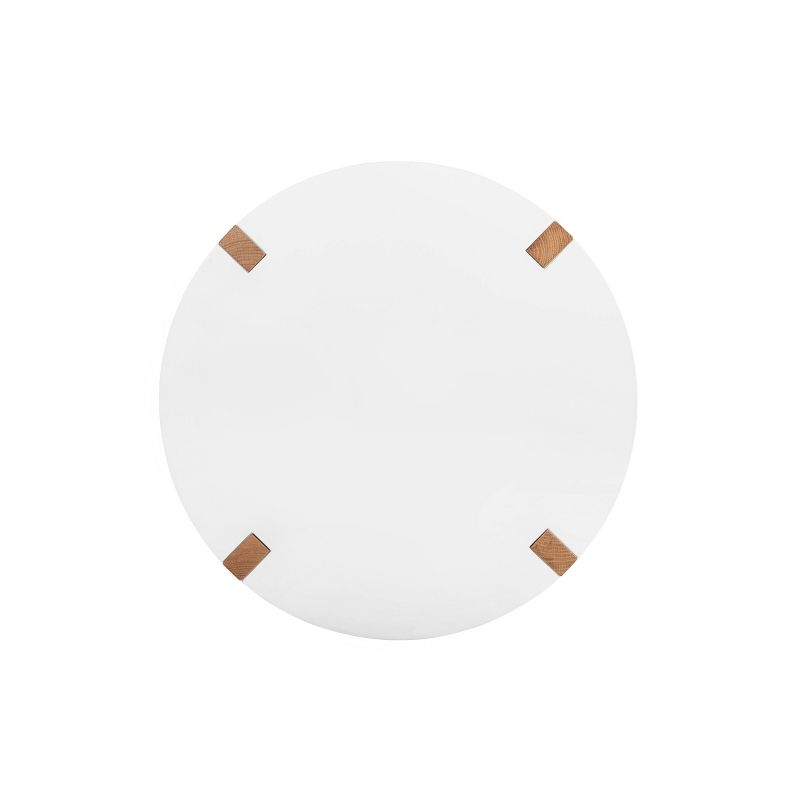 Set of 2 Abacus Round Side Table Oak Brown/White - Universal Expert