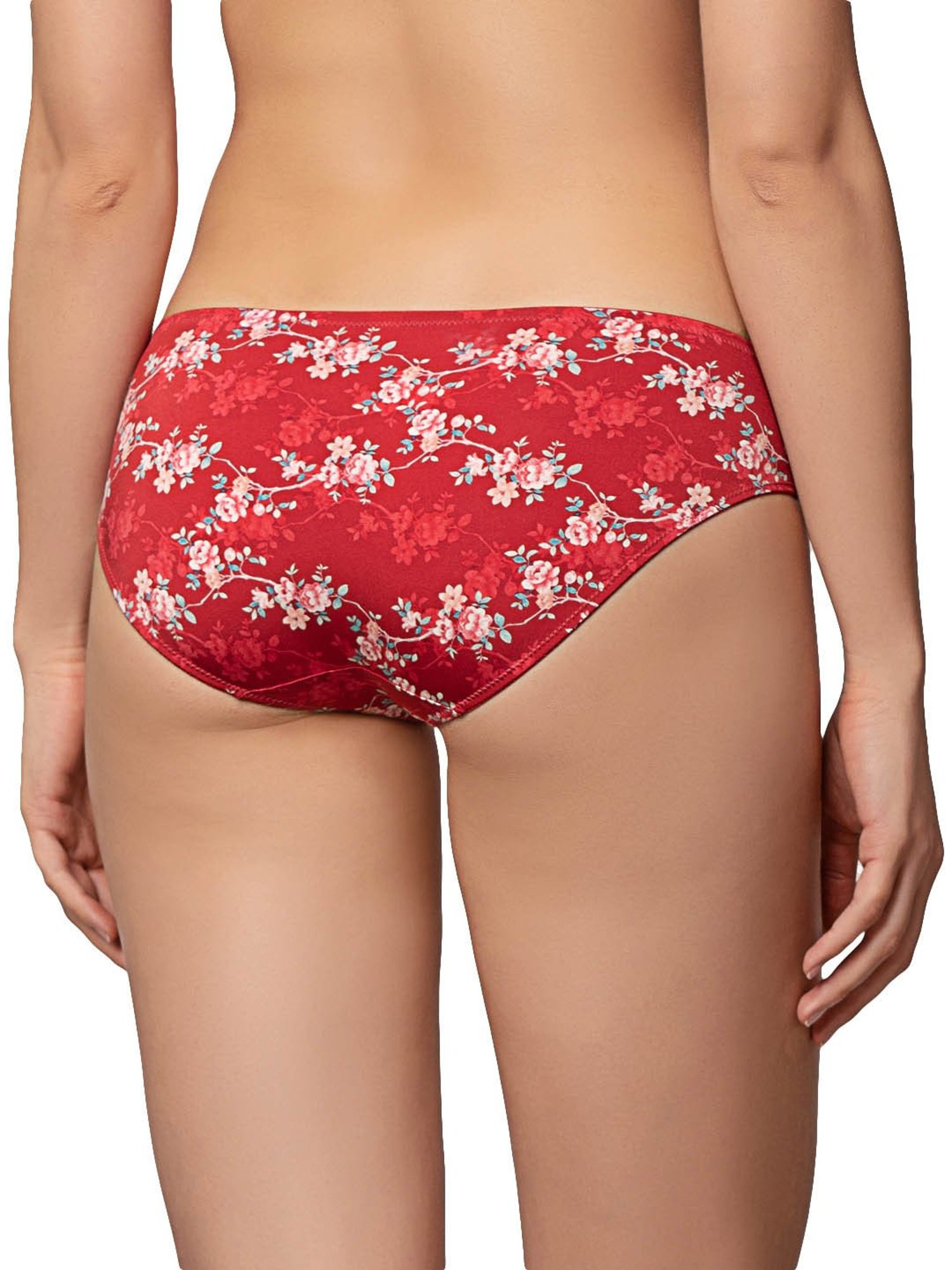 Triumph Red Floral Hipster Panty