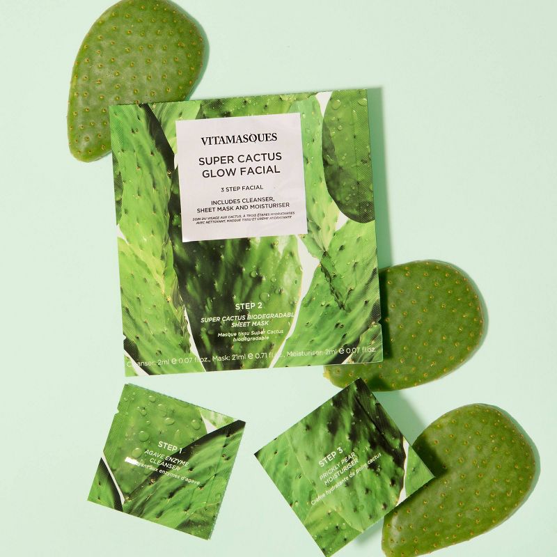 Vitamasques 3-Step Facial Mask - Cactus - 0.71 fl oz