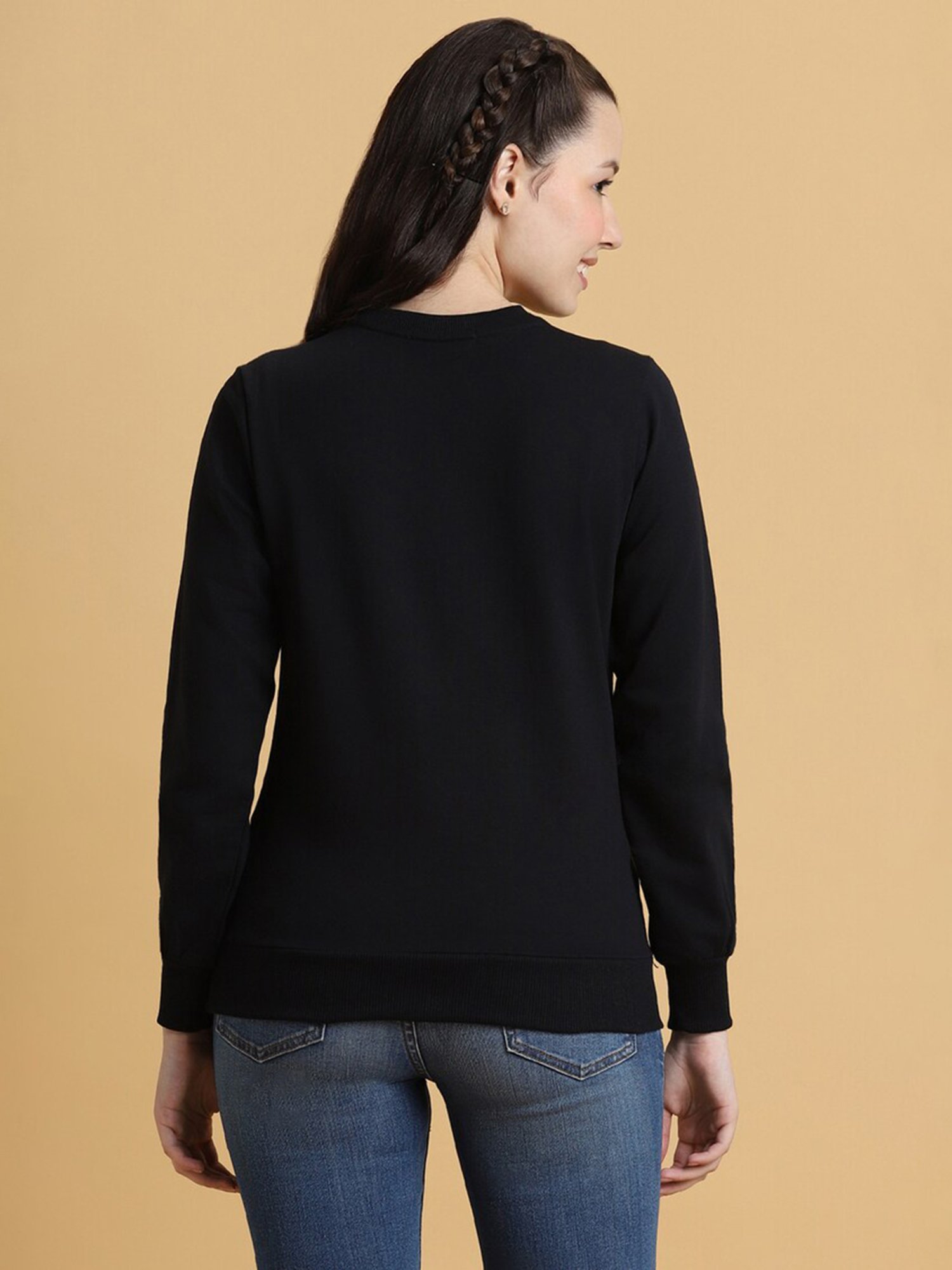 Forever 21 Black Graphic Print Sweatshirt