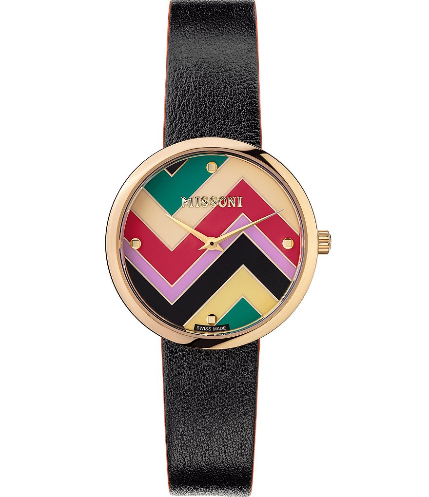 Missoni M1 Joyful Leather Analog Watch