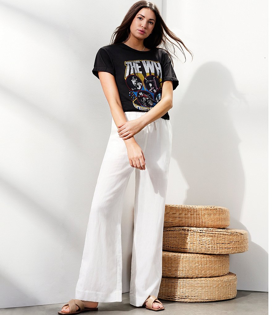 NIA Linen Full Length Drawstring Coordinating Pants