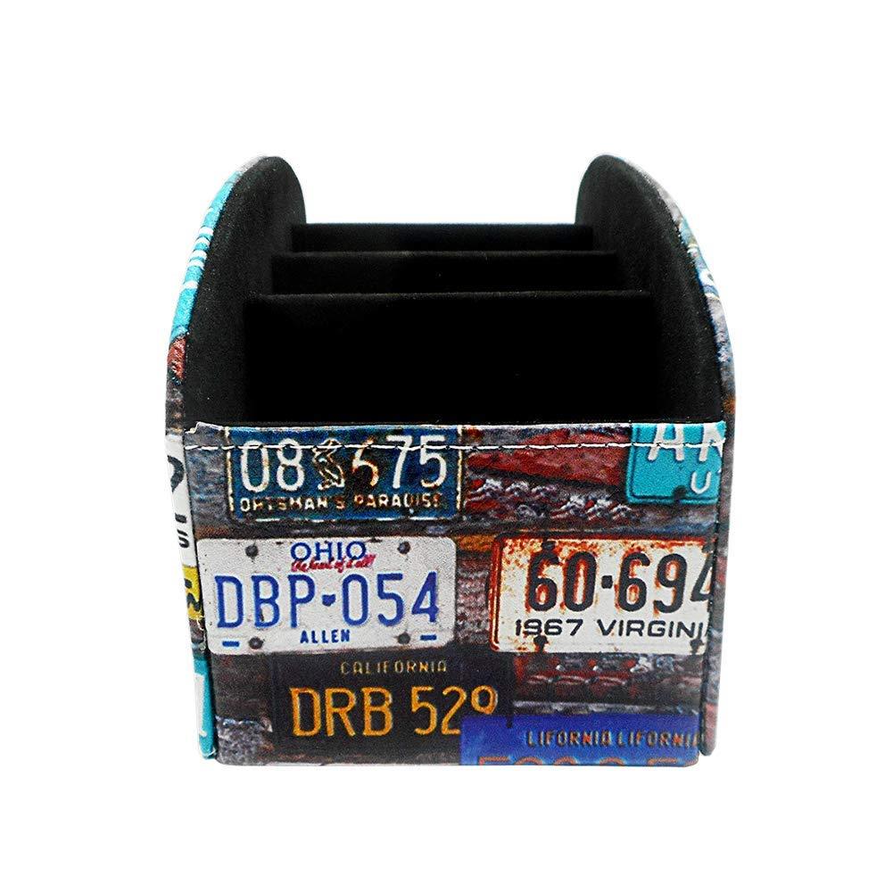 Fosinz Remote Control Holder Organizer Leather Control Storage TV Remote Control Organizer with 4 Spacious Compartments (Brand)