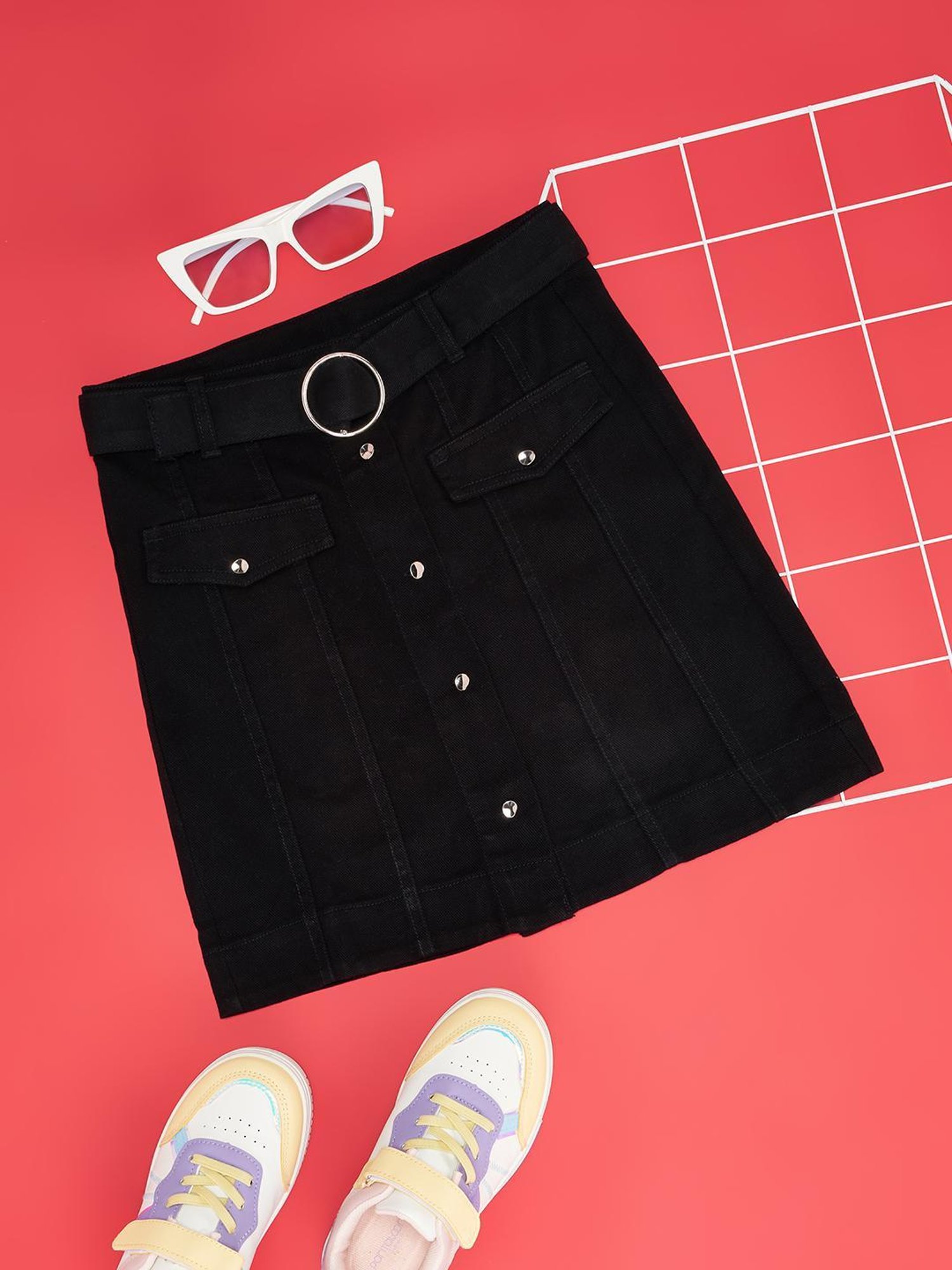 Pantaloons Junior Black Skirt