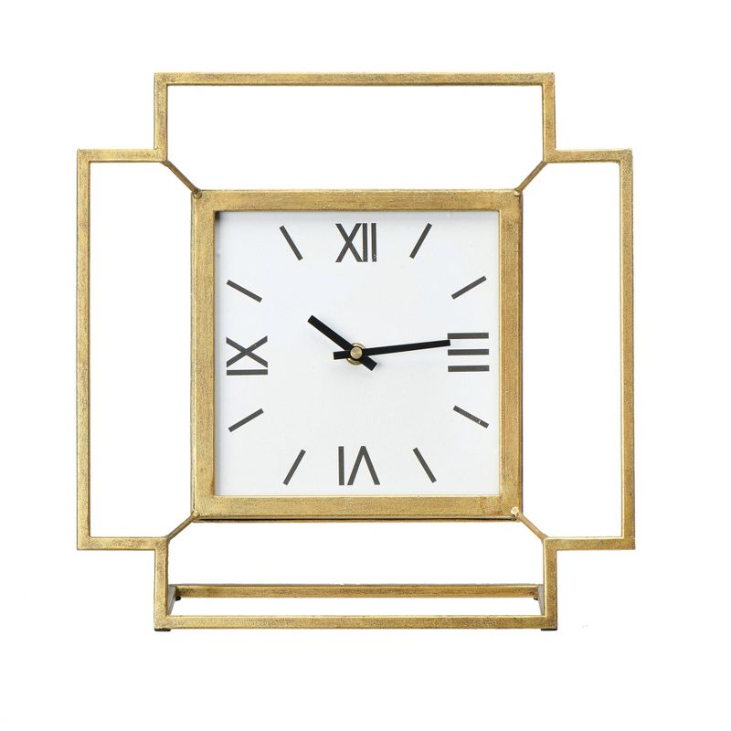 Small Weathered Table Clock White - Stonebriar Collection