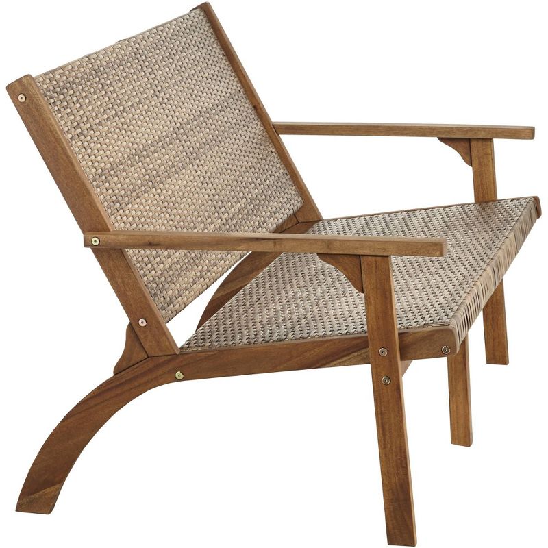 Sunnydaze Outdoor Meranti Wood with Teak Oil Finish Wooden Garden Planter Box Bench Seat - 68" - Brown