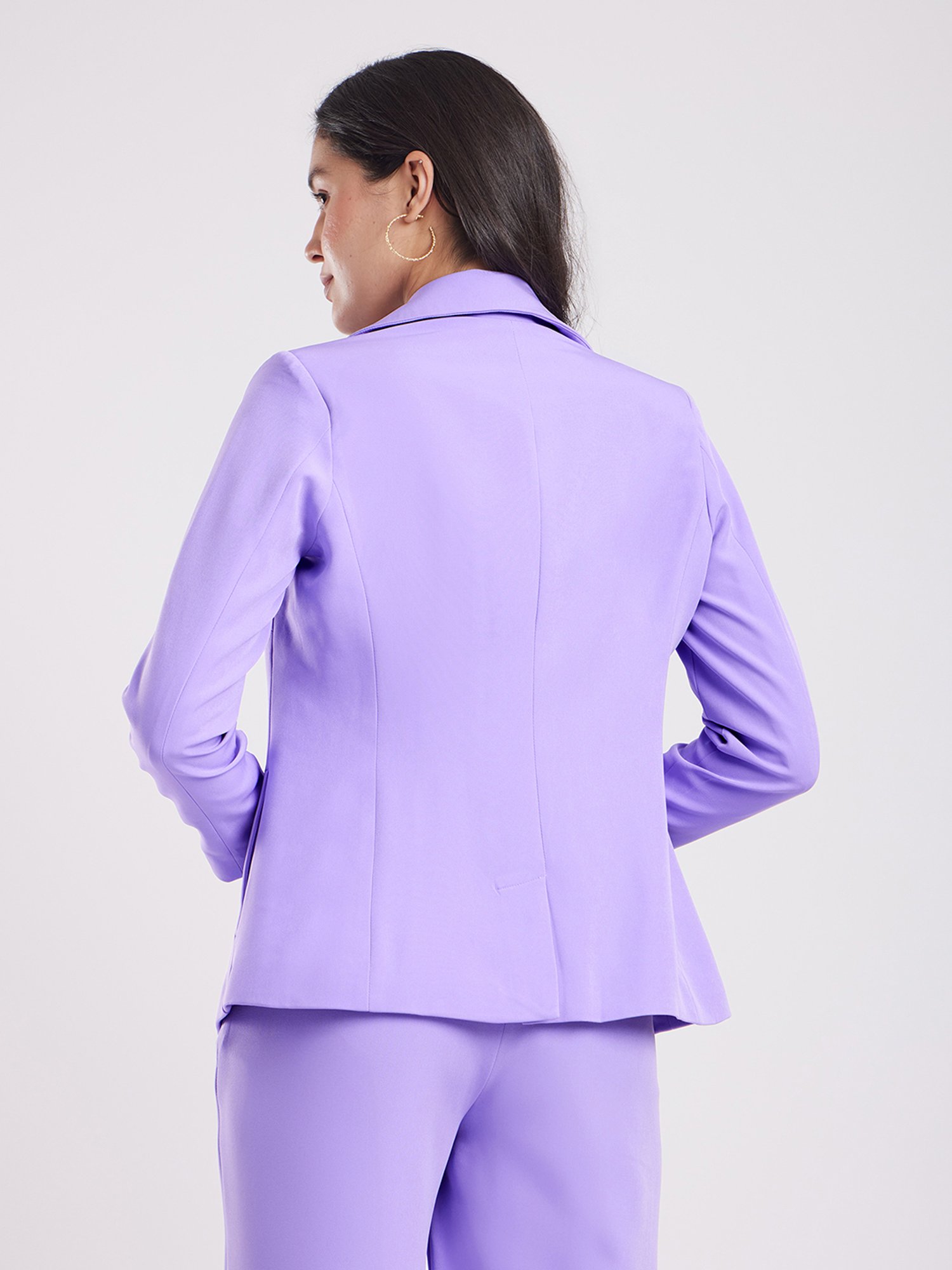 Fablestreet Lilac Relaxed Fit Blazer