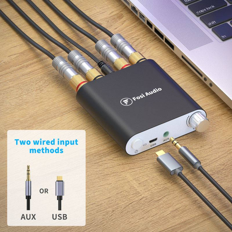 Fosi Audio Bluetooth Power Amplifier 100W x2 Wireless Stereo Receiver Mini 2 CH HiFi Digital Power Amp ZK1002D 24V Power Supply