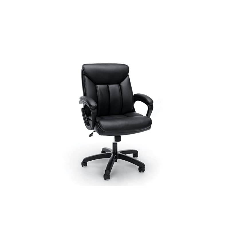ESS Collection Executive Office Chair, Black with Black Frame (ESS-6020-BLK)