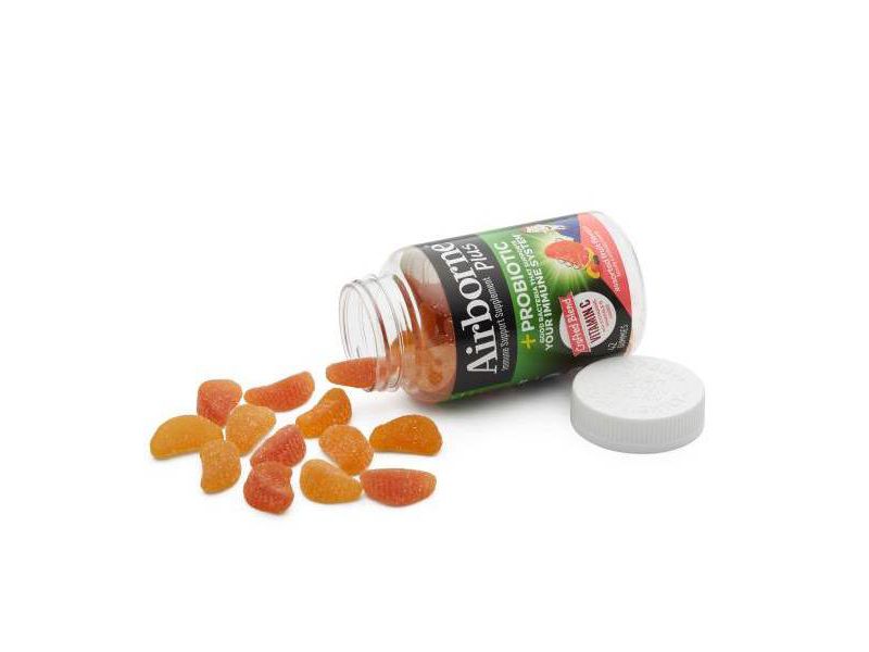 Airborne Gummies Plus Probiotic with Protein & Vitamin C - Assorted Fruit - 42ct