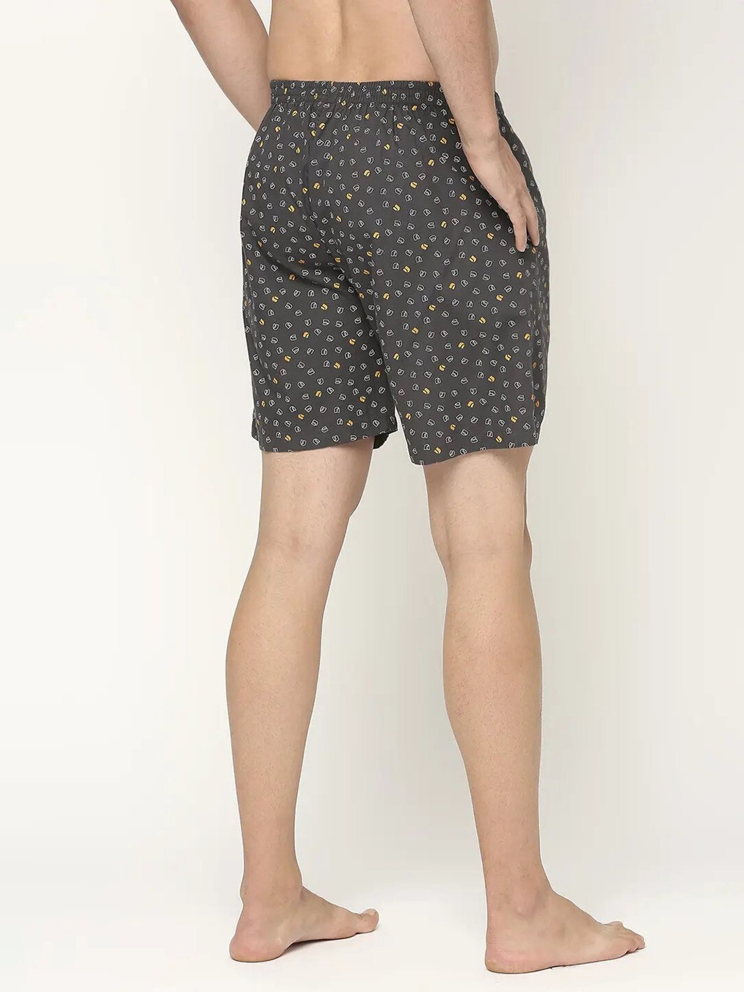 UnderJeans by Spykar Dark Grey Printed Boxers