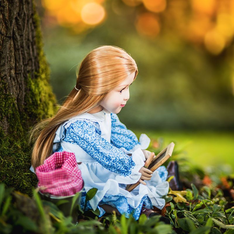 Little House Blue Calico Dress, Bonnet, Apron, Pantaloons Fits 18" Dolls