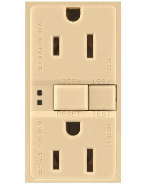 Arrow Hart SGF15V Self-Test GFCI Receptacle, 15 Amp, Ivory