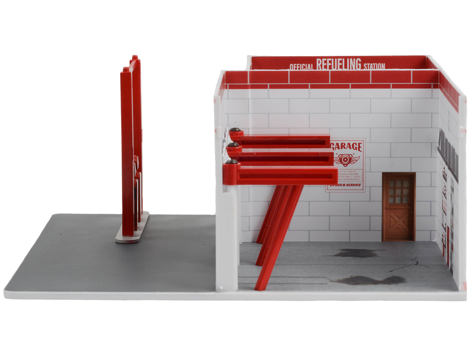 Vintage Gas Station Diorama "Pikes Peak Hill Climb Official Refueling Station" "Mechanic's Corner" Series 10 for 1/64 Scale Models by Greenlight