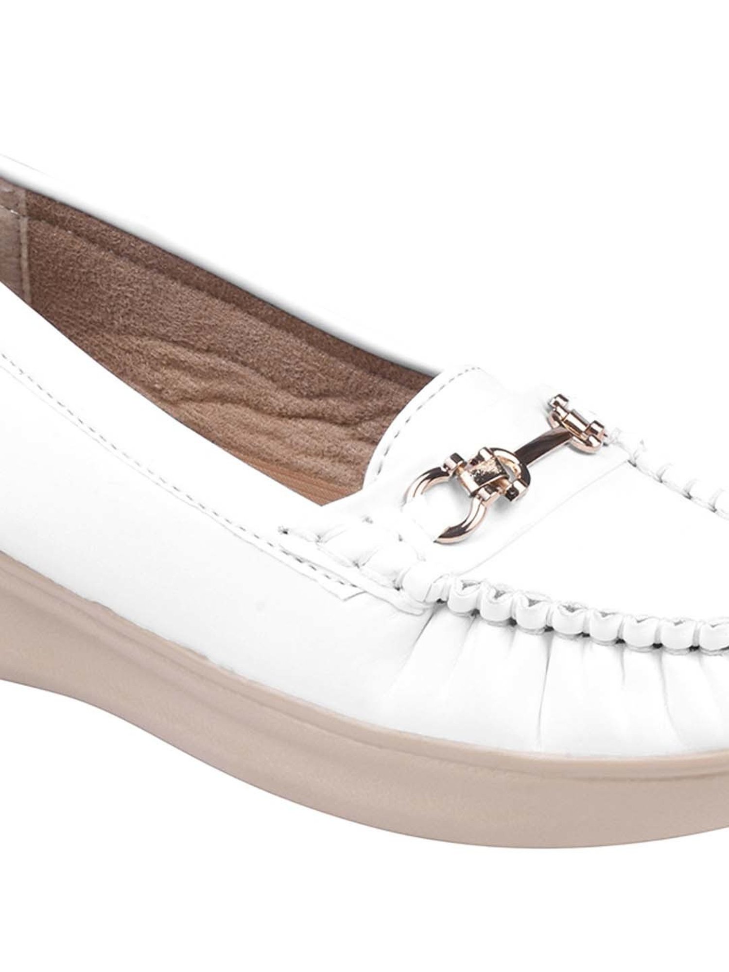 Shoetopia Kids White Casual Loafers