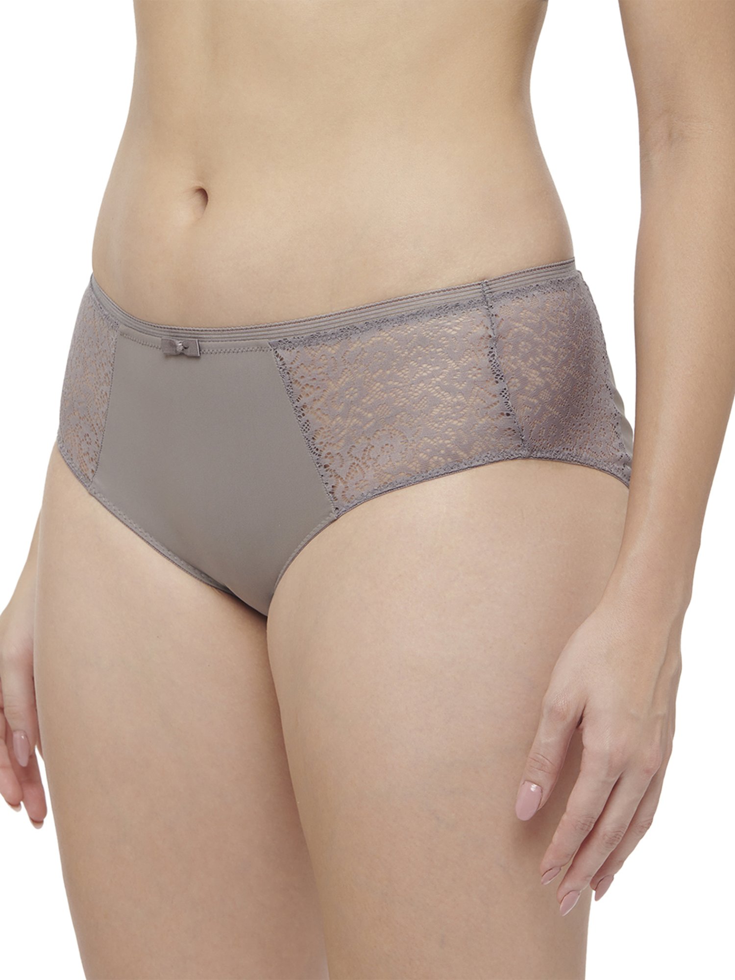 Triumph Fossil Grey Lace Work Panty