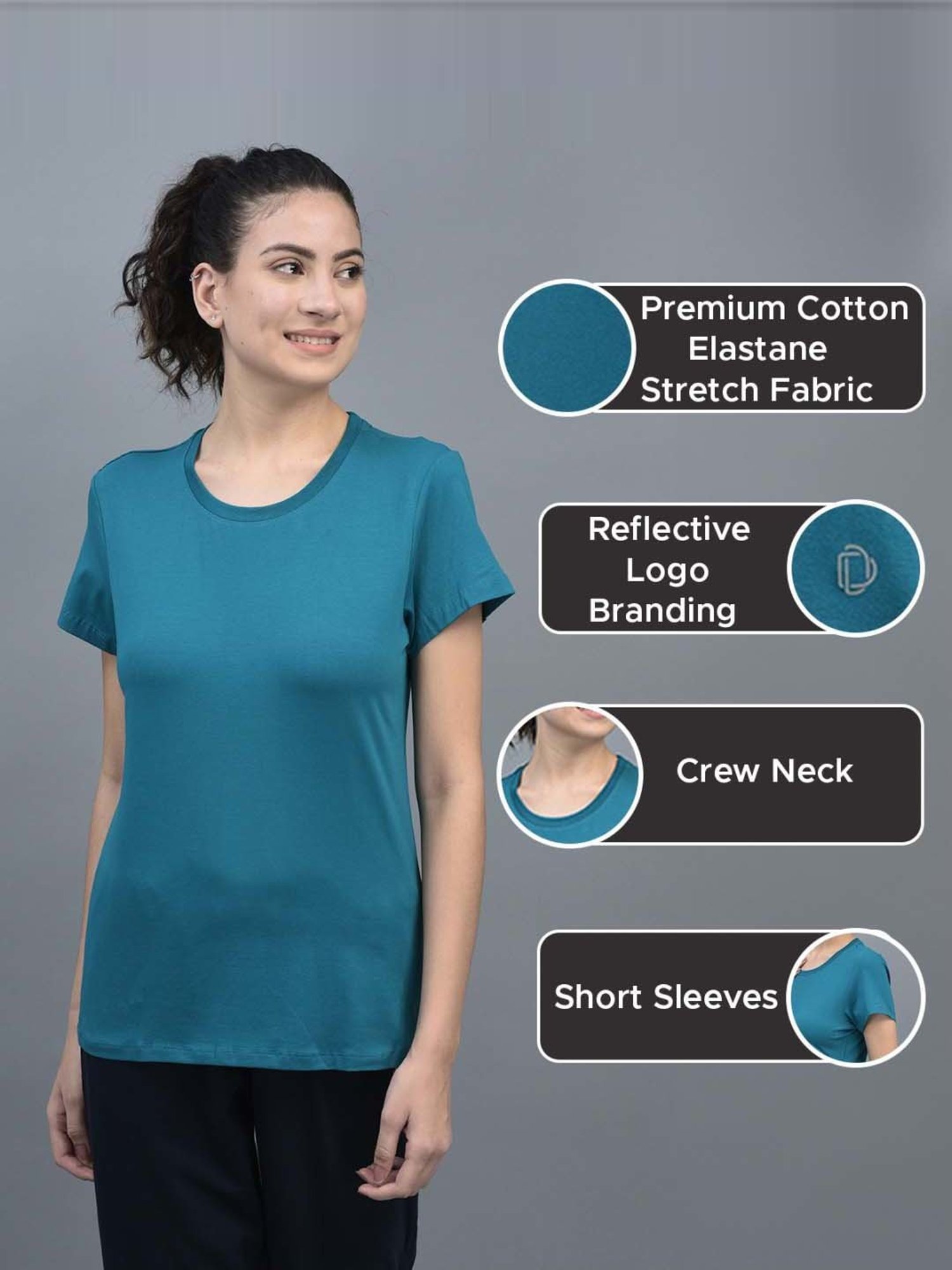 Dollar White & Black Cotton Sports T-Shirt - Pack Of 3