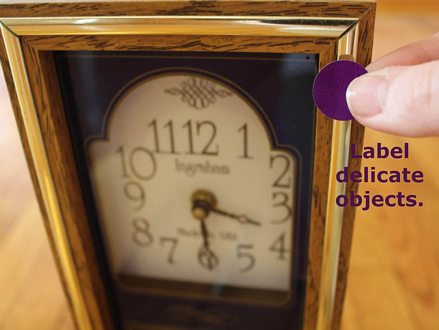 ChromaLabel 3/4 inch Removable Color-Code Dot Labels | 1,000/Dispenser Box (Purple)