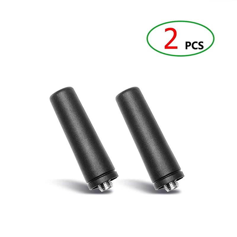 NK-761M Mini SMA-Female Antenna 1.8" 8W Dual Band VHF UHF 144/430MHz for BaoFeng BF-F8HP UV-5R BF-888S UV-5R5 DM-5R DM-1701 DM-1801 UV-82 UV-5X3 UV-5RTP WOUXUN KG-UV6D KG-UVD1P (2 Pack)