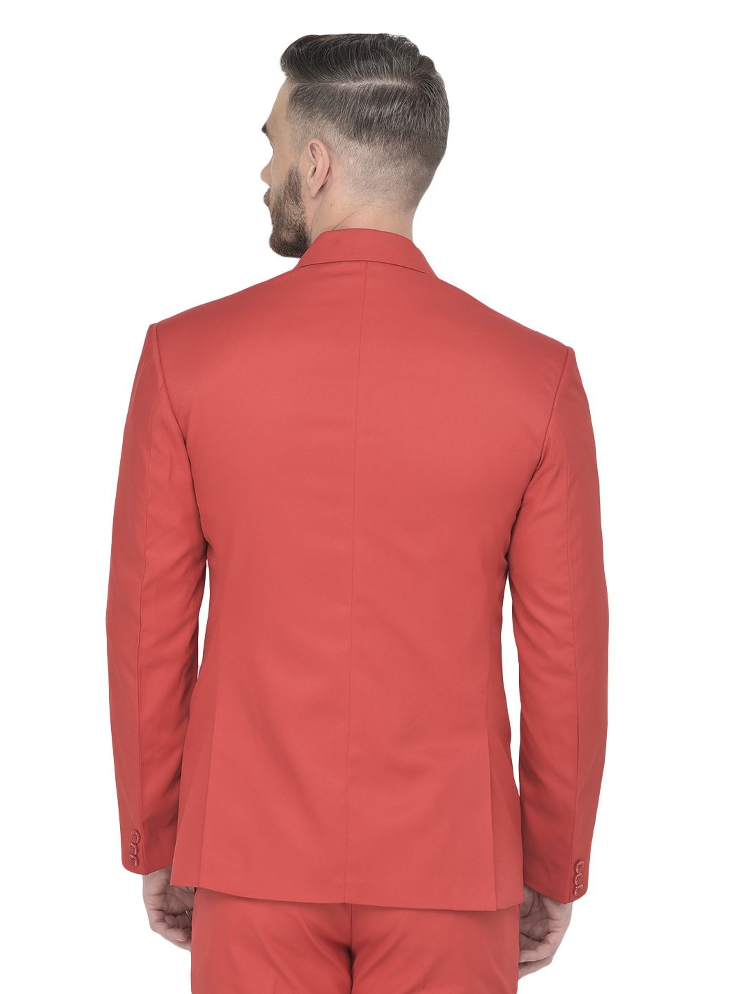 SG RAJASAHAB Red Regular Fit Blazer