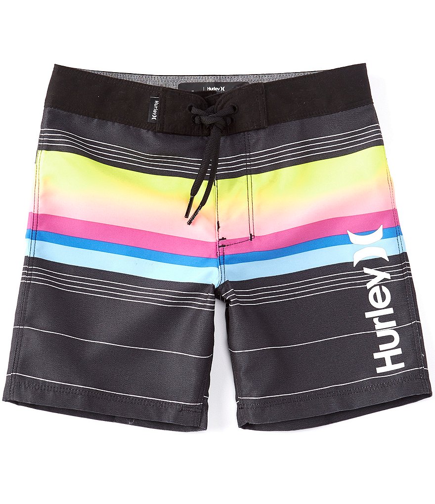 Hurley Little Boys 2T-7 Gradient-Stripe Board Shorts
