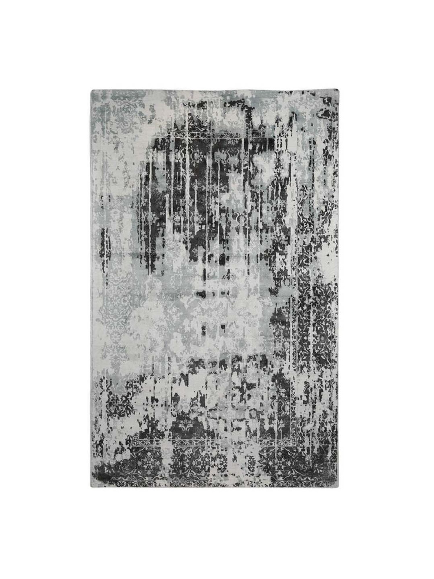 Pequra Light Green & Black Viscose XL Carpet - Set of 1