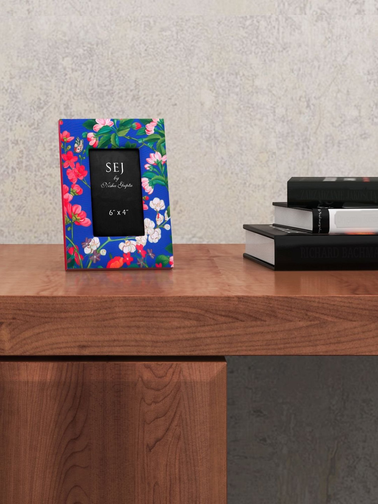 SEJ by Nisha Gupta Blue Wooden Photo Frame