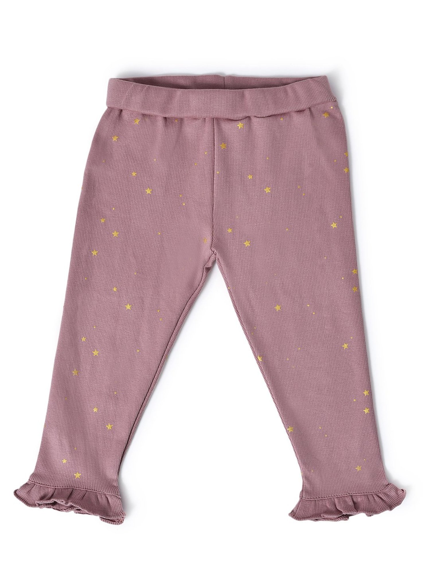 MiArcus Kids White & Pink Printed Full Sleeves Top with Pyjamas