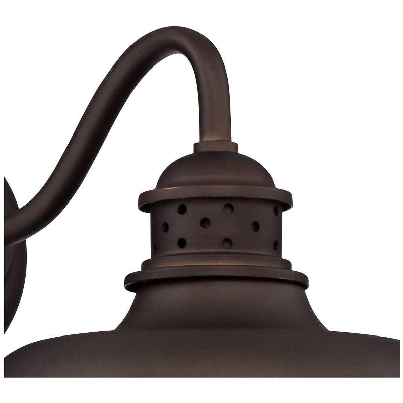 Franklin Iron Works Rustic Outdoor Wall Light Fixture Farmhouse Bronze 9" Caged for Exterior House Deck