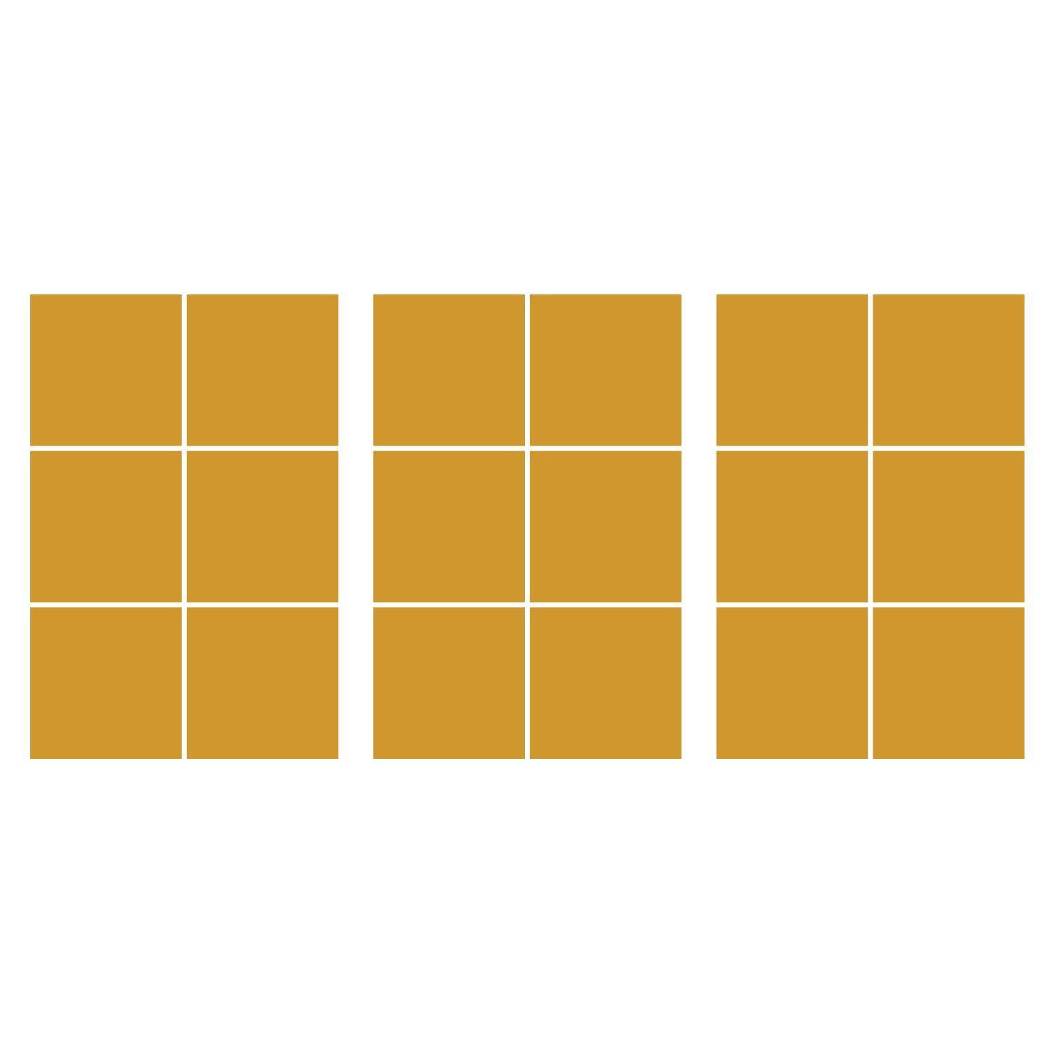 LiteMark 5.5 Inch Golden Yellow Square Decals - Pack of 8